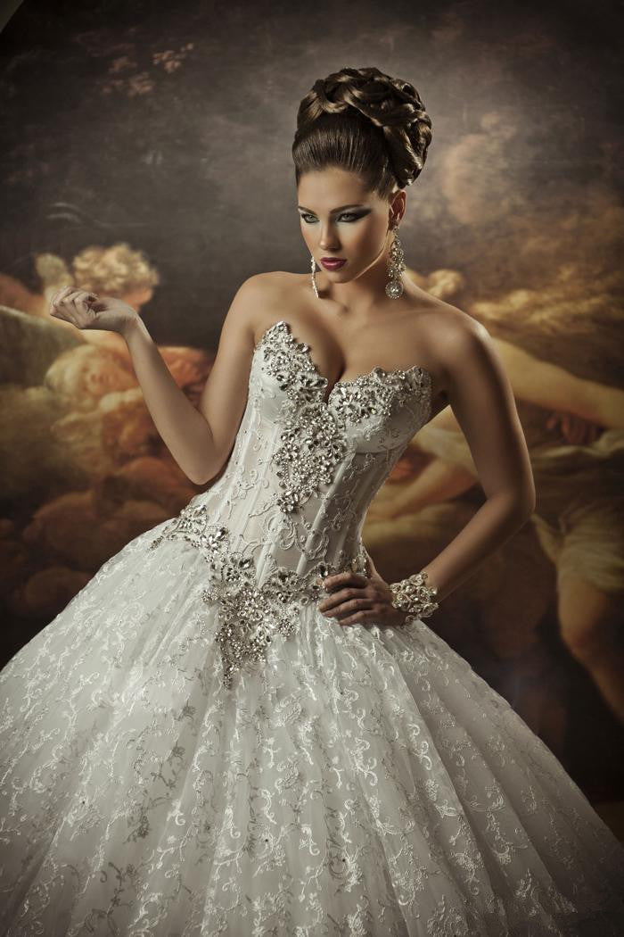arabic marriage dress Arabic Bridal Gowns Sweetheart Lace Princess Ball Gown Arabian Wedding Dress