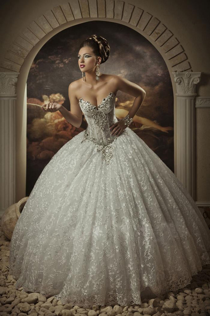 arabic wedding dress Arabic Bridal Gowns Sweetheart Lace Princess Ball Gown Arabian Wedding Dress