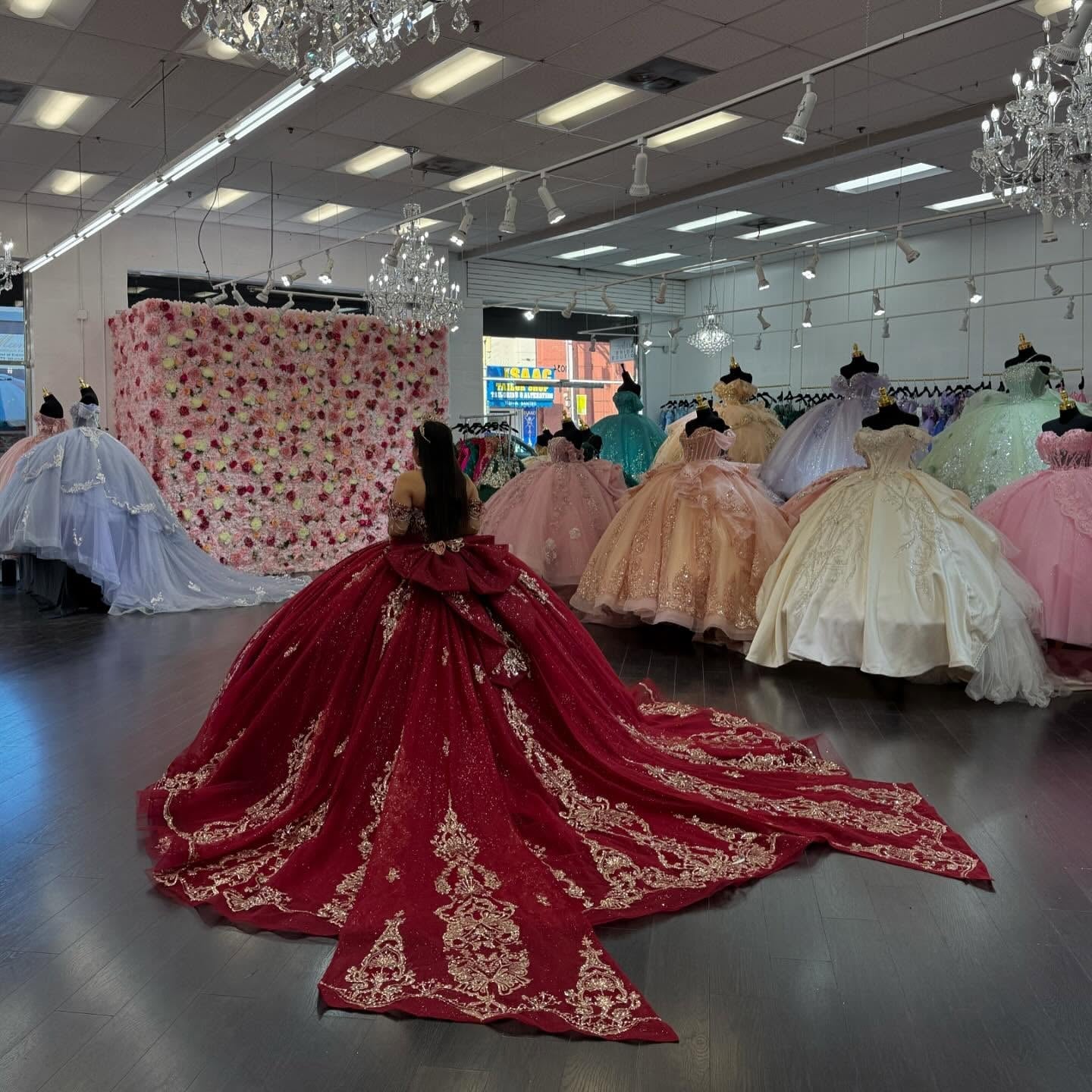 green emerald velvet dress Burgundy Gold Quinceanera Dresses Glitter Tulle Ball Gown Off Shoulder –  formalgowns