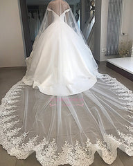 Ball-Gown Off-the-shoulder Excellent Appliques Wedding Dresses