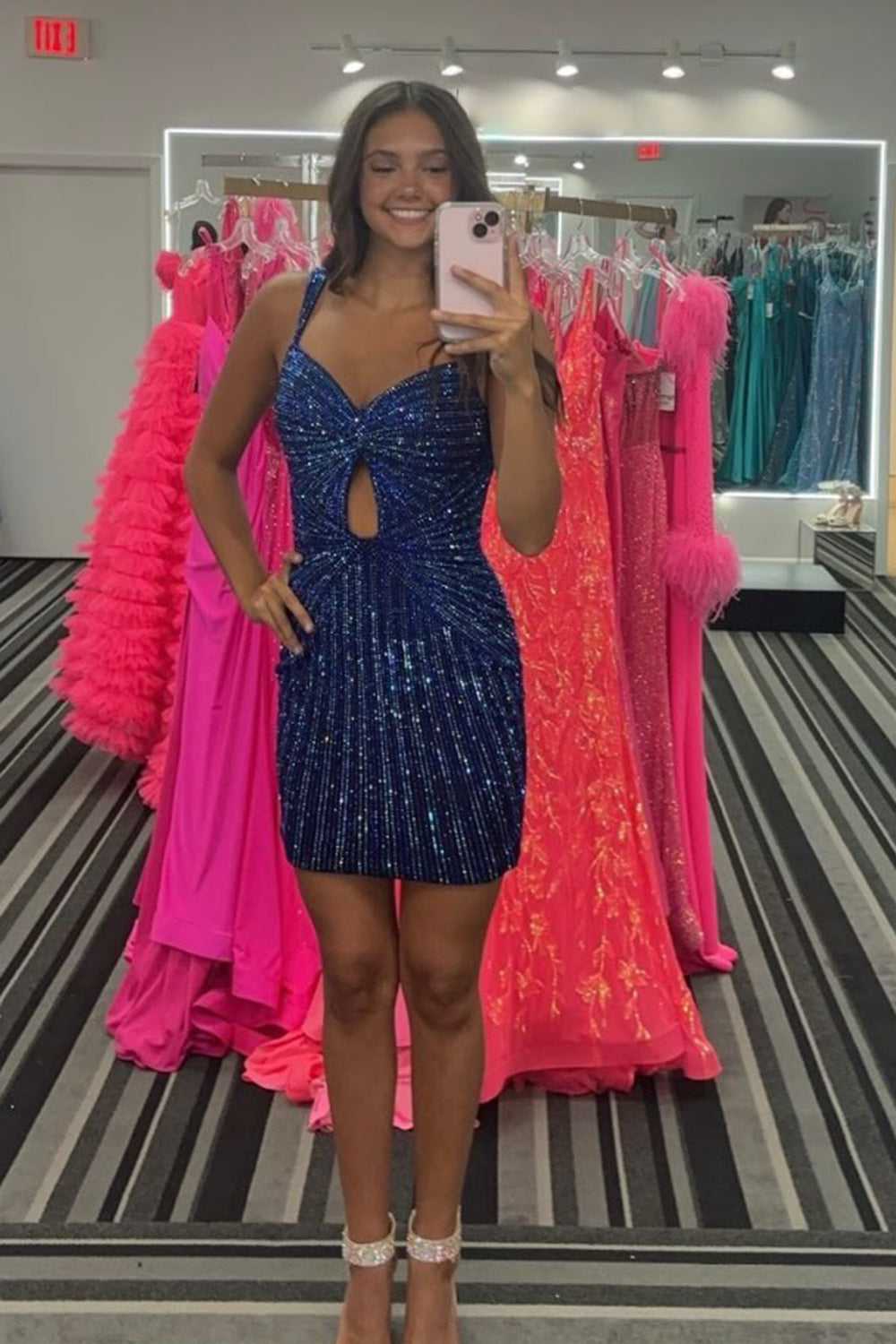 Beaded Black Homecoming Dresses Tight Short Cocktail Dresses