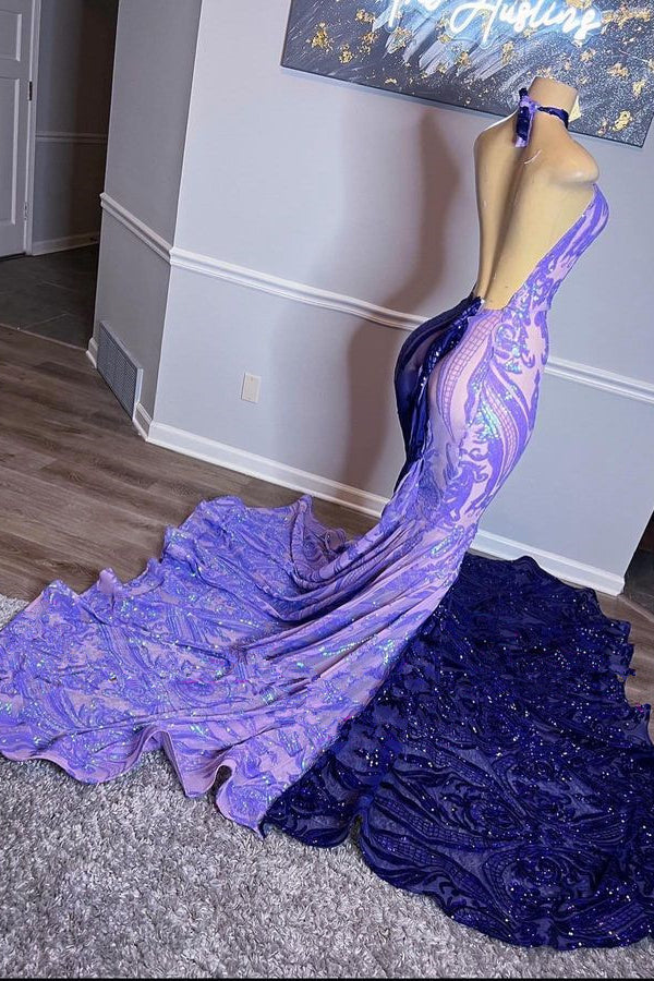 Beautiful Long Backless Mix Colour Sleeveless Mermaid Prom Dress