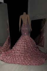 Beautiful Sleeveless Spaghetti Strap Mermaid Prom Dress