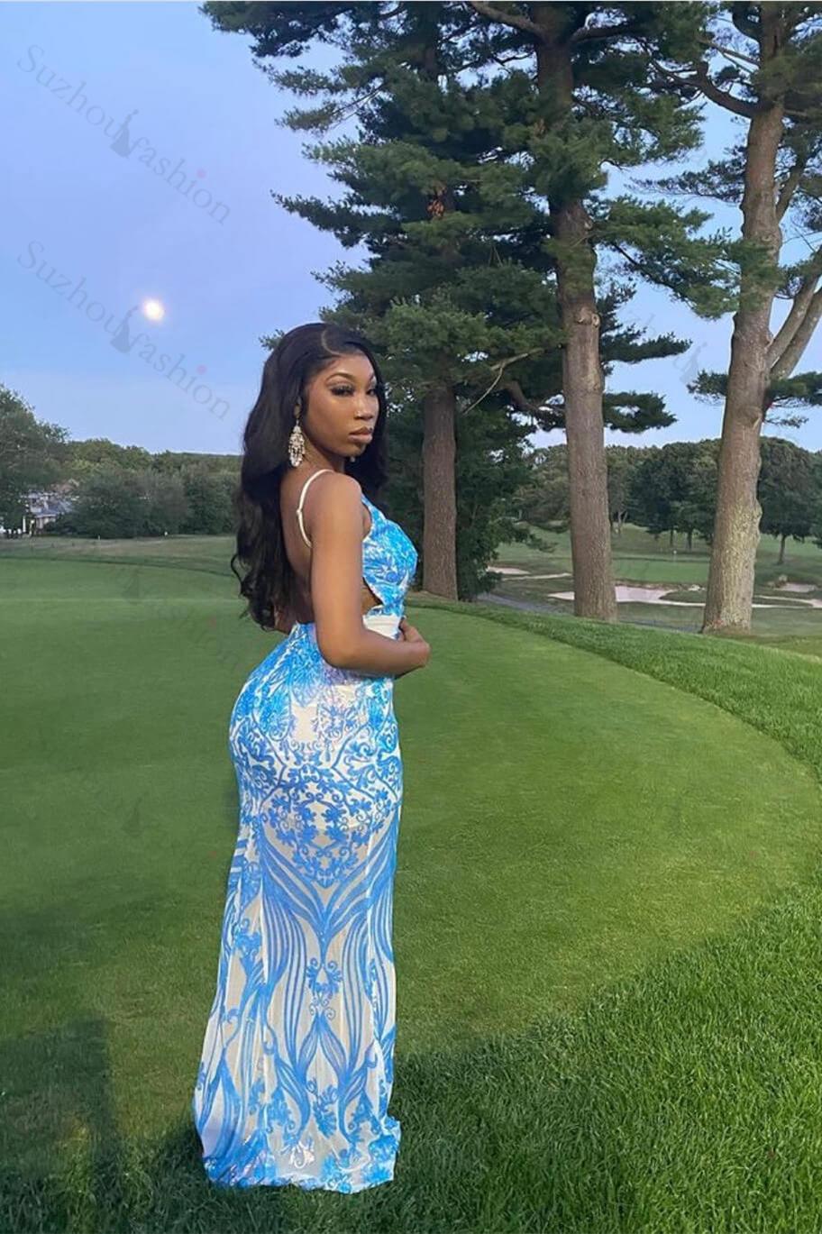 Beautiful Sleeveless V-neck Backless Mermaid Prom Dress