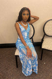 Beautiful Sleeveless V-neck Backless Mermaid Prom Dress