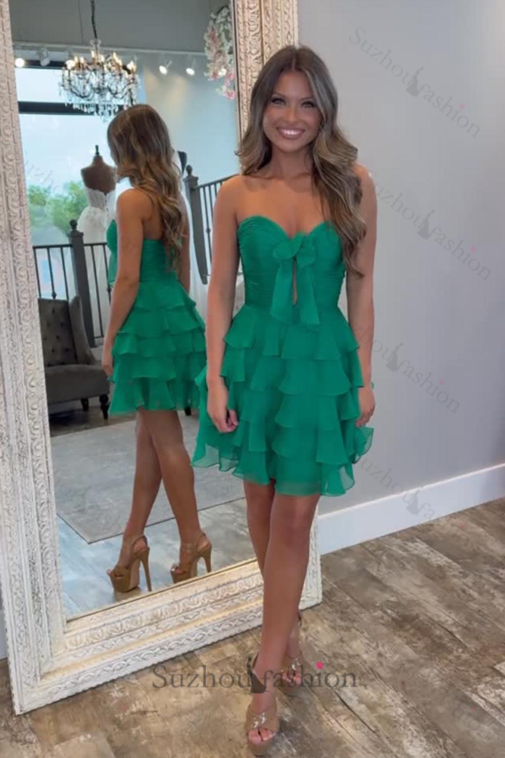 Black And White A Line Homecoming Dresses Tulle Tiered Sweetheart Short Cocktail Dresses