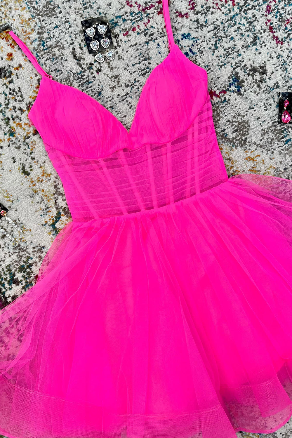 Black Homecoming Dresses Corset A-Line Short Tulle Prom Dress
