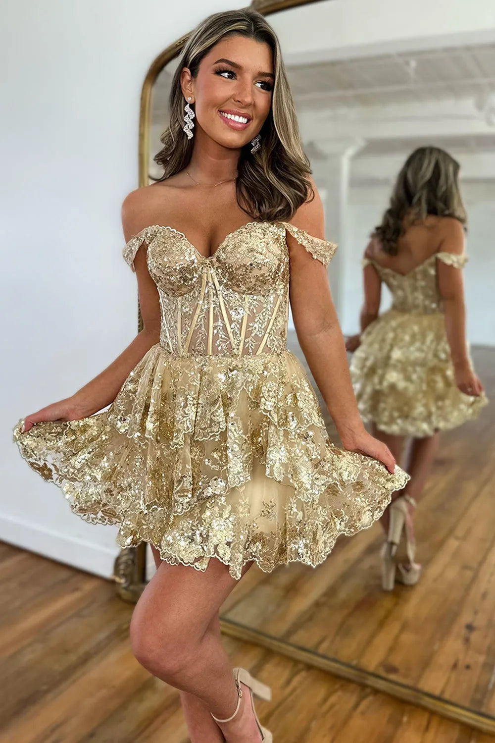Black Homecoming Dress Corset Tiered Lace A-Line Short Prom Dress Suzhoufashion Black Homecoming Dress Corset Tiered Lace A-Line Short Prom Dress Suzhoufashion