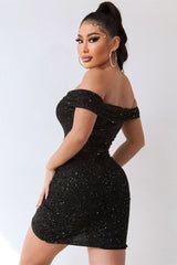 Black Homecoming Dresses Off The Shoulder Cocktail Dress