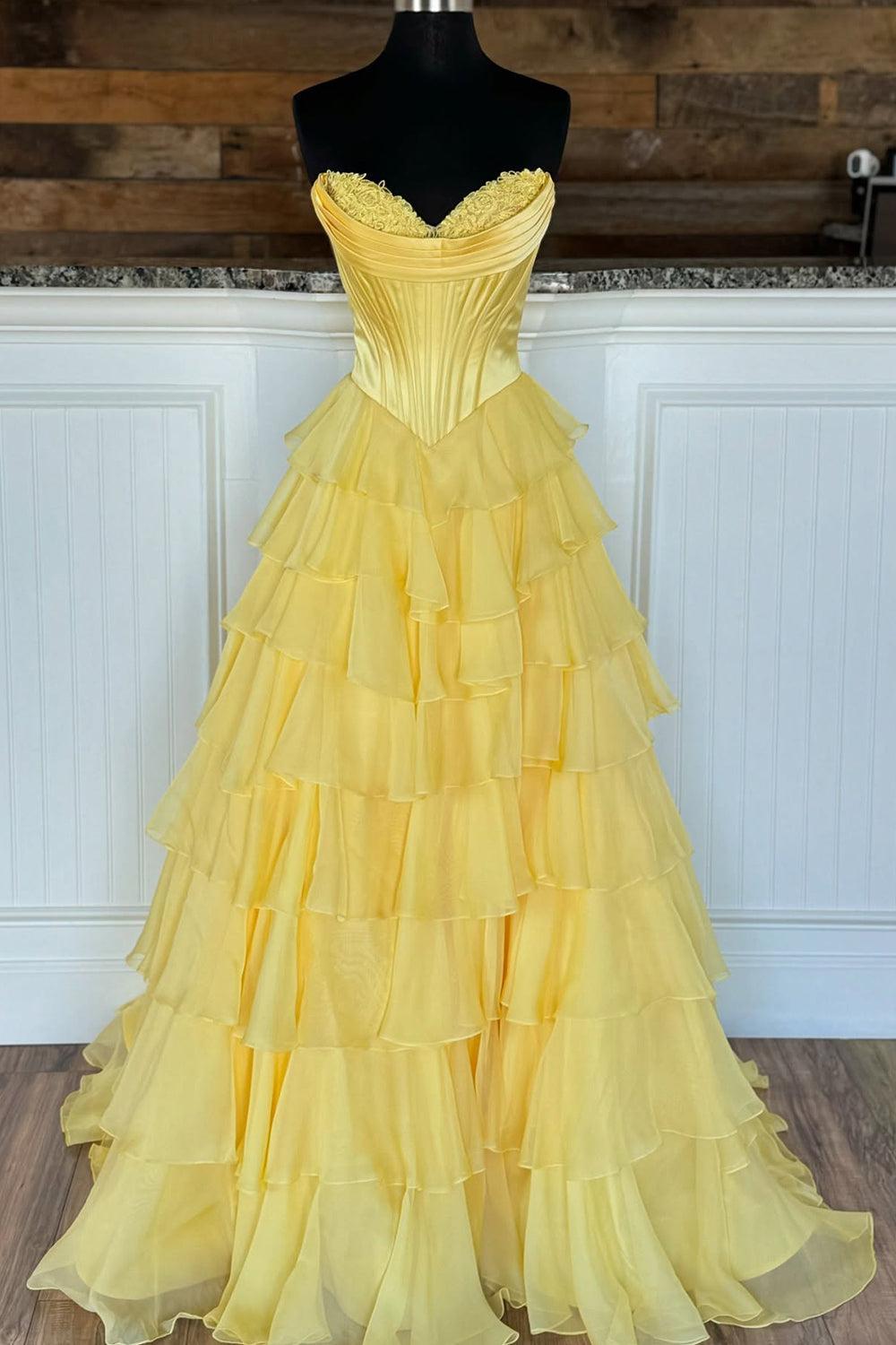 beauty and the beast prom dress Suzhoufashion Black Prom Dress A Line Sweetheart Ruffled Corset Long Formal Dress With Slit