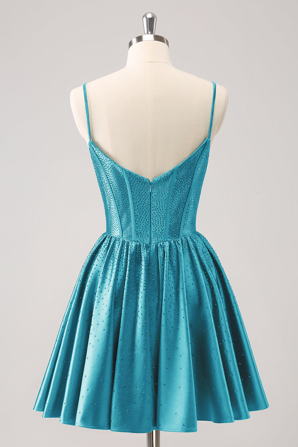 Blue Homecoming Dresses Beaded Corset A Line Short Cocktail Dresses