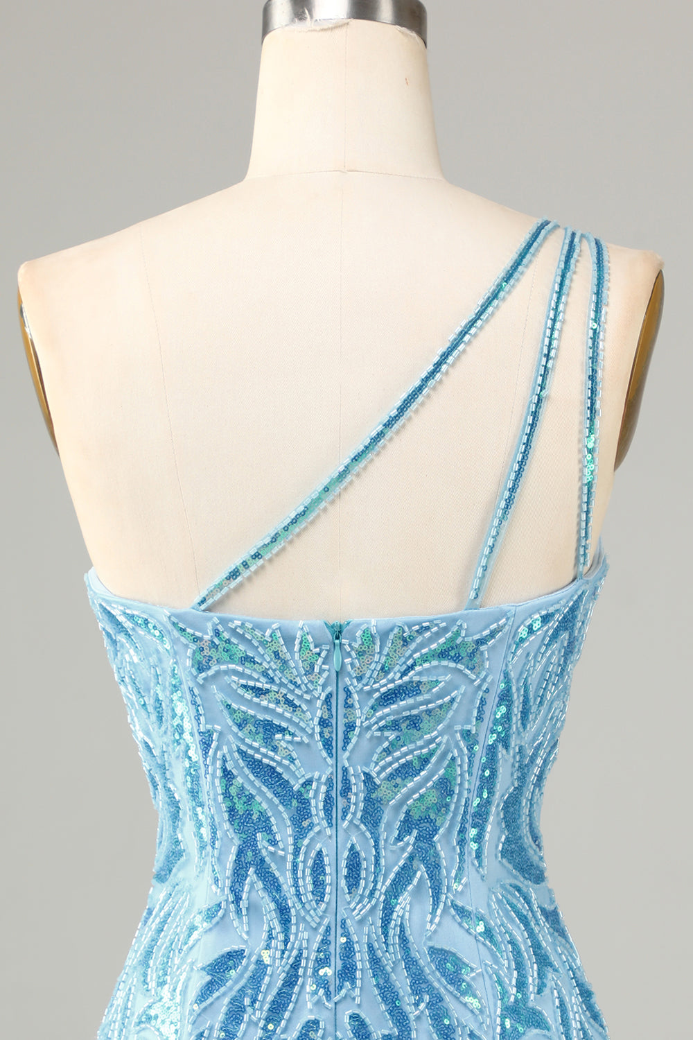 Blue Homecoming Dresses Beaded Fringed Tight Short Cocktail Dresses