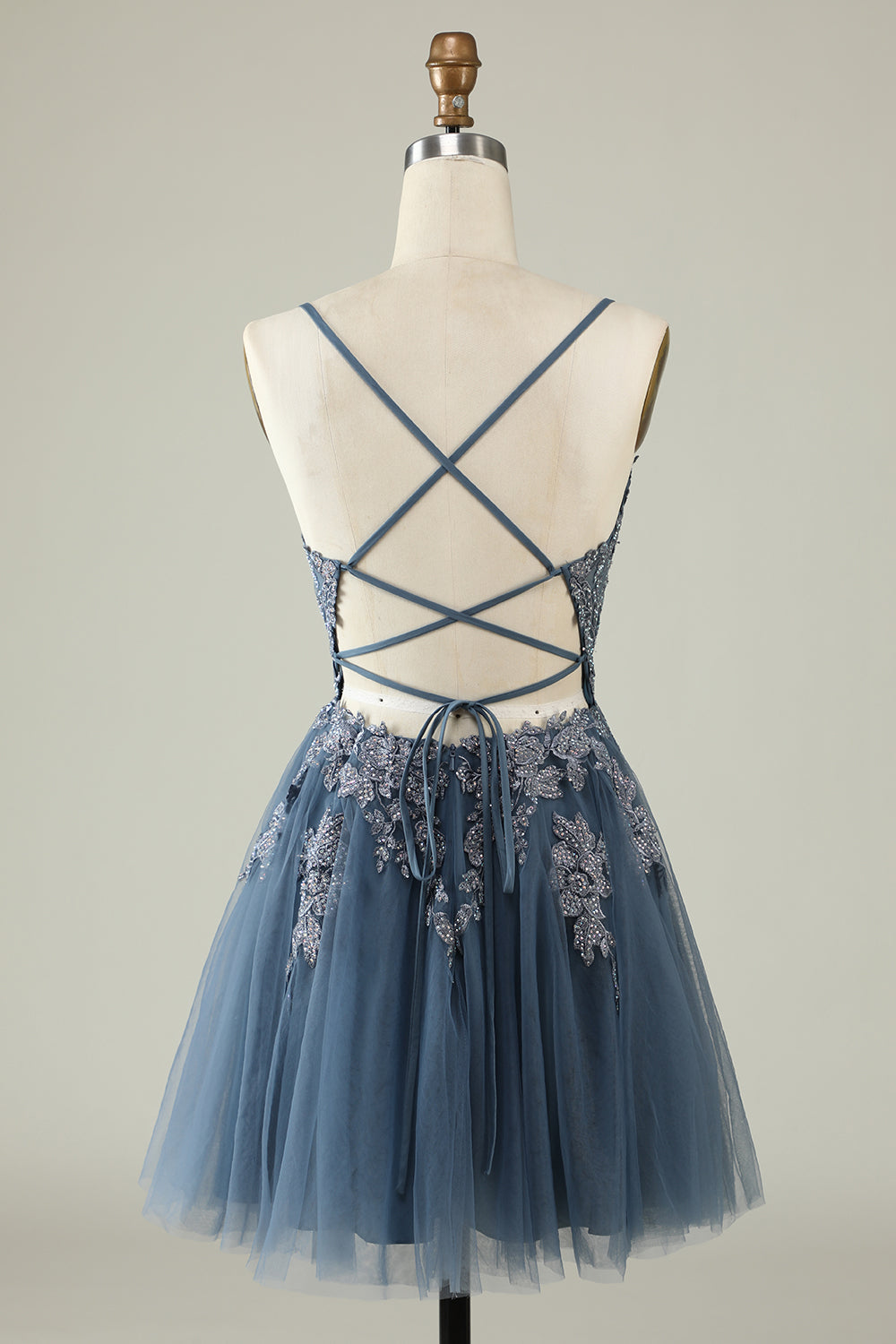 Blush Homecoming Dresses A-Line Tulle Short Cocktail Dresses with Appliques
