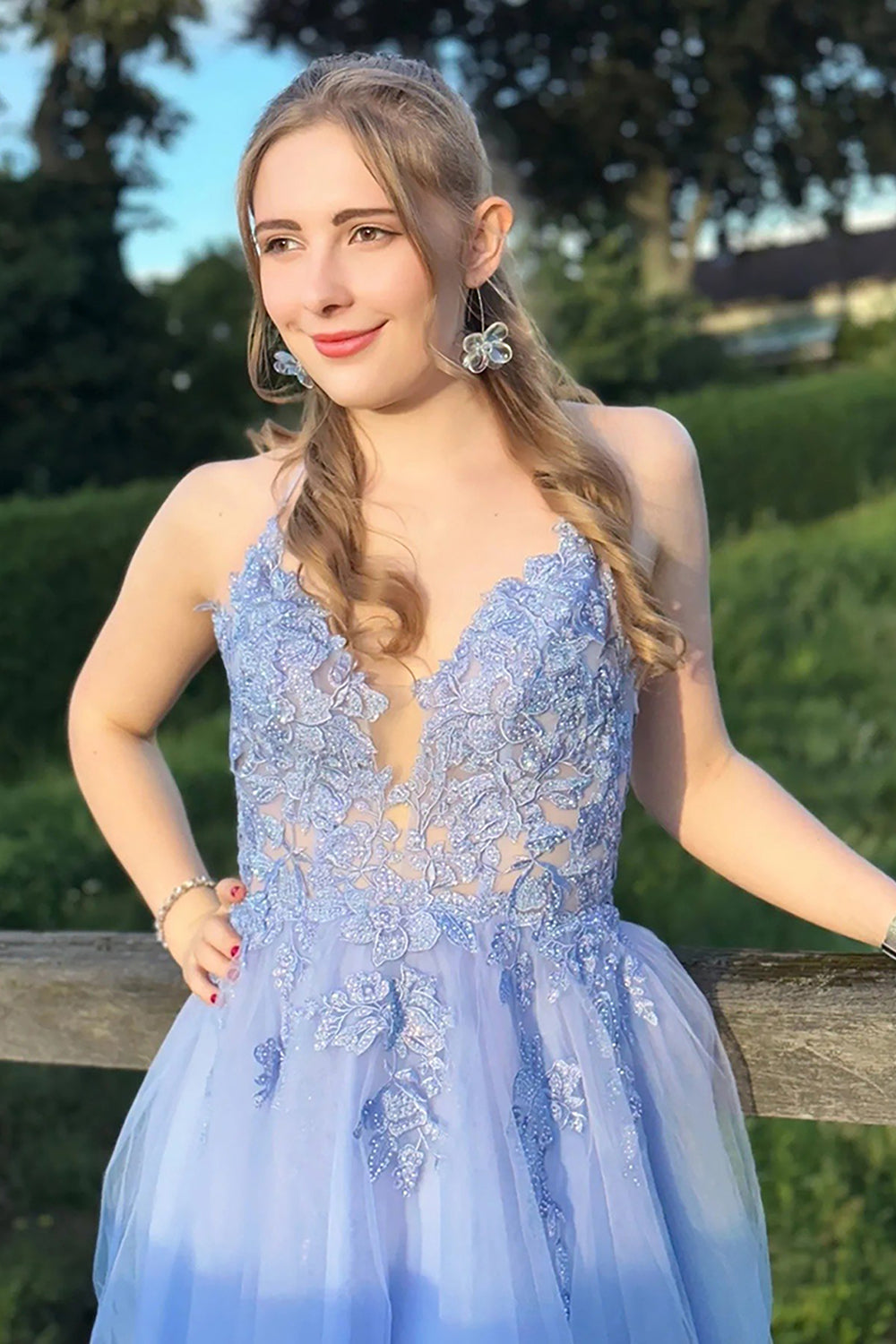 Blush Homecoming Dresses A-Line Tulle Short Cocktail Dresses with Appliques