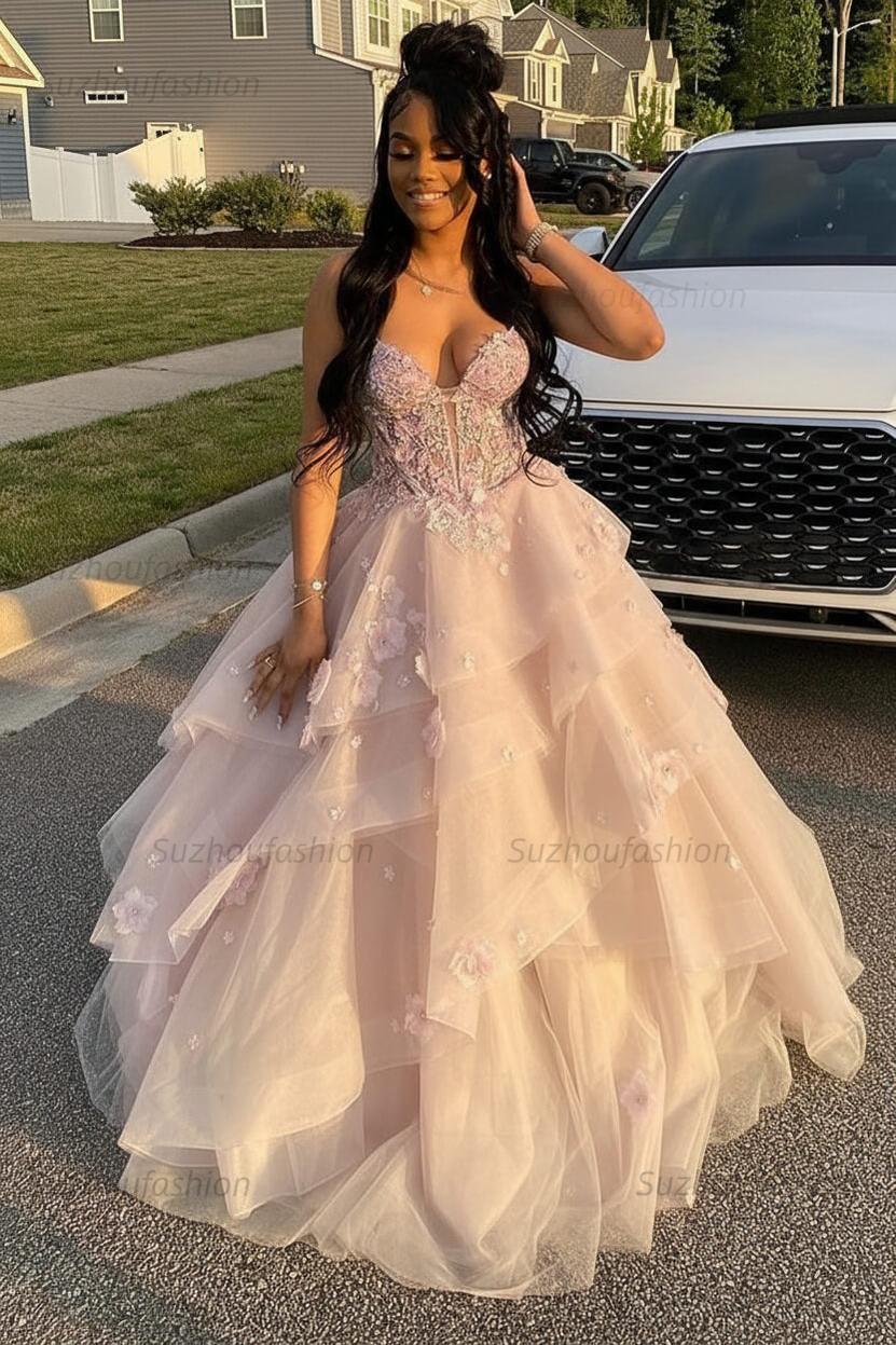 Suzhoufashion Women Sage Prom Dress Floral Tiered Ruffles A-Line Sweetheart Corset Long Formal Dress suzhoufashion Suzhoufashion Women Sage Prom Dress Floral Tiered Ruffles A-Line Sweetheart Corset Long Formal Dress suzhoufashion