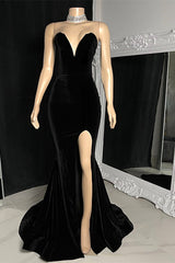 Charming Sleeveless Sweetheart Split Front Mermaid Prom Dress