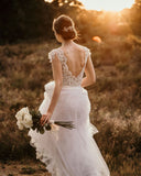 Chic A-Line Chiffon Lace Wedding Dress Online