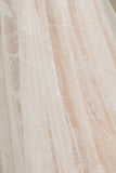 Chic A-line Tulle Lace Wedding Dress | Long Sleeves Ivory Bridal Gowns