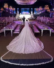 Chic Appliques Off-the-shoulder Wedding Dresses | Sweep Train Sleeveless Bridal Dresses