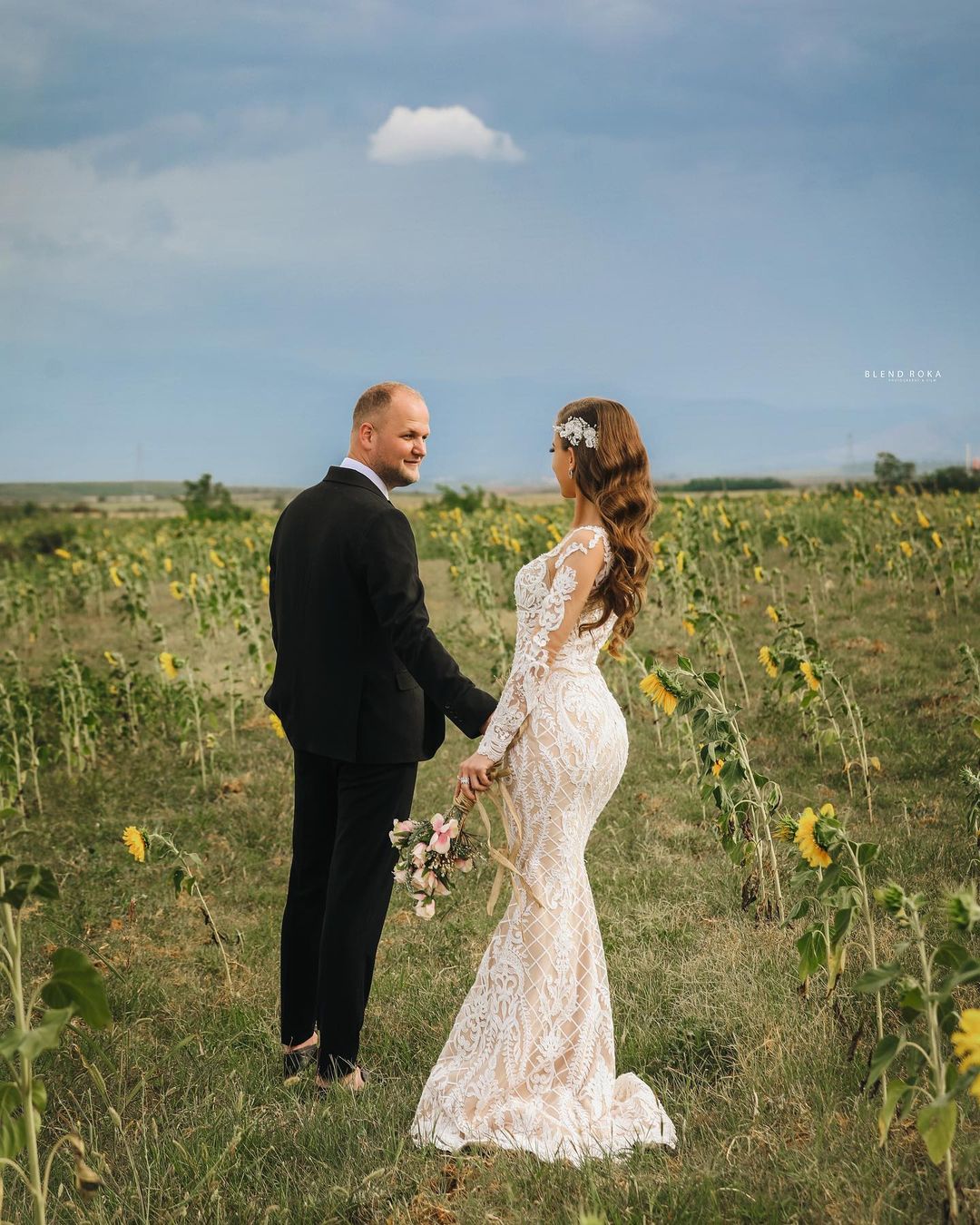 Suzhoufashion Chic Long Sleeve Boho Beach Wedding Dress Mermaid Lace Bridal  Gowns – suzhoufashion