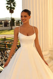 Chic Spaghetti-Straps Sleeveless Ball Gown Bridal Dress
