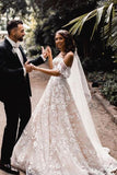 Classic Off-the-Shoulder Wedding Dress With Lace Appliques Bridal Gowns