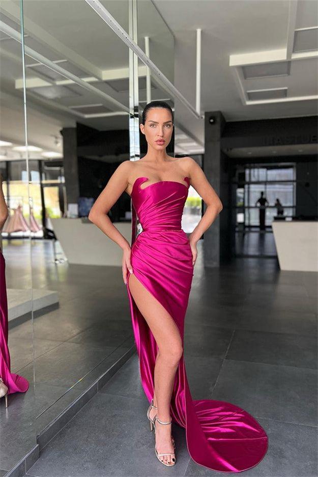 Classic Sleeveless Amazing Split Mermaid Evening Dresses