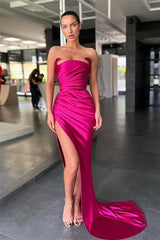 Classic Sleeveless Amazing Split Mermaid Evening Dresses