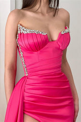Classy Sleeveless Sequins Split Evening Dresses