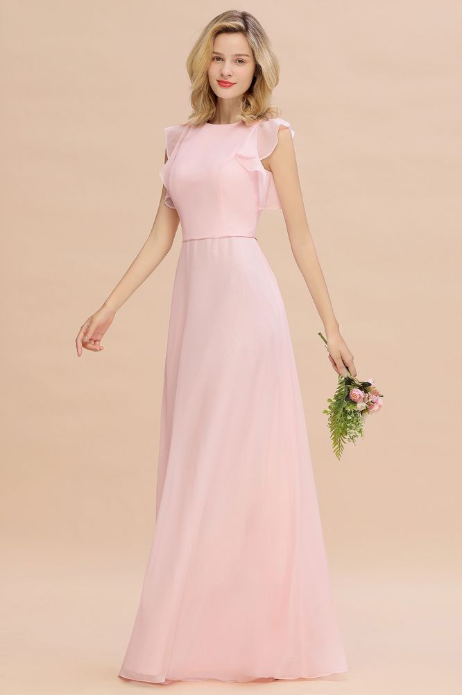 Classy Sleeveless aline Bridesmaid Dress Garden Long Simple Wedding Dress