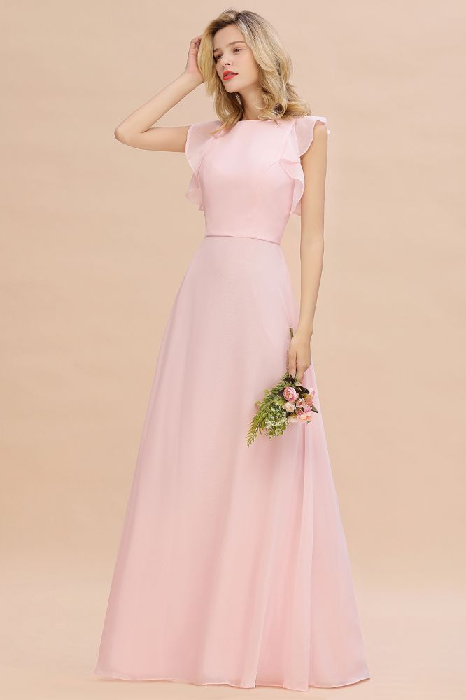 Classy Sleeveless aline Bridesmaid Dress Garden Long Simple Wedding Dress