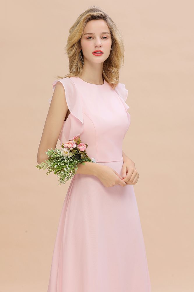 Classy Sleeveless aline Bridesmaid Dress Garden Long Simple Wedding Dress