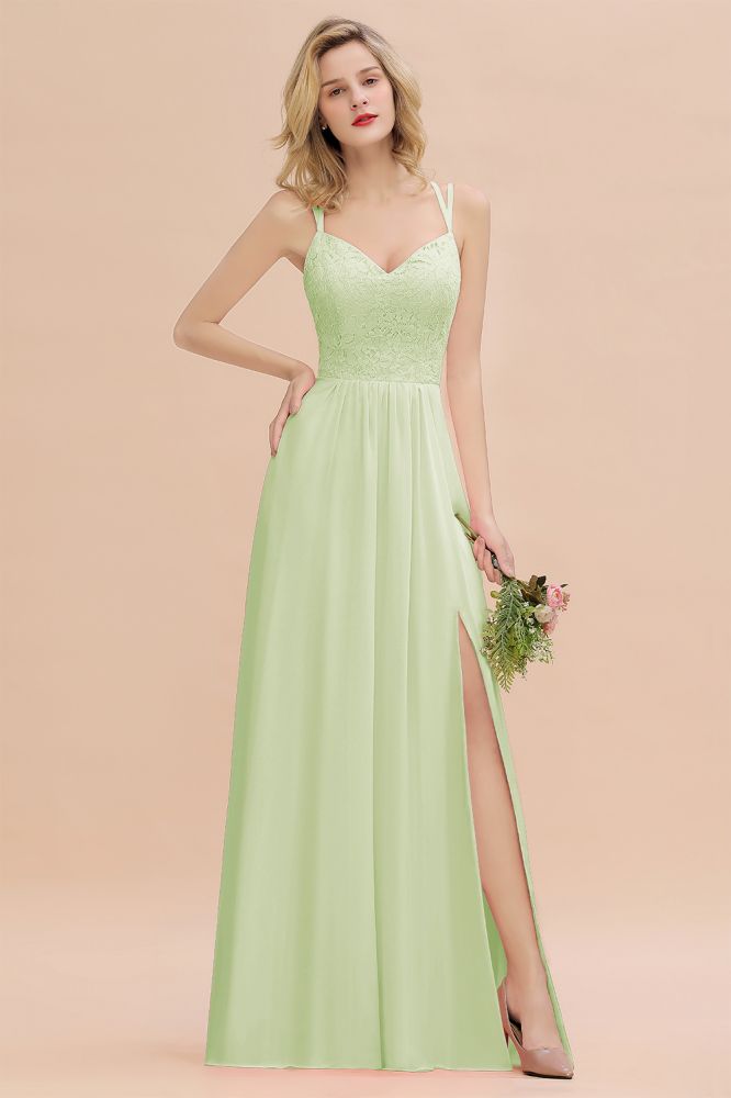 Classy Spaghetti Slim Side Split Bridesmaid Dress Sky Blue V-Neck Wedd suzhoufashion Classy Spaghetti Slim Side Split Bridesmaid Dress Sky Blue V-Neck Wedd suzhoufashion