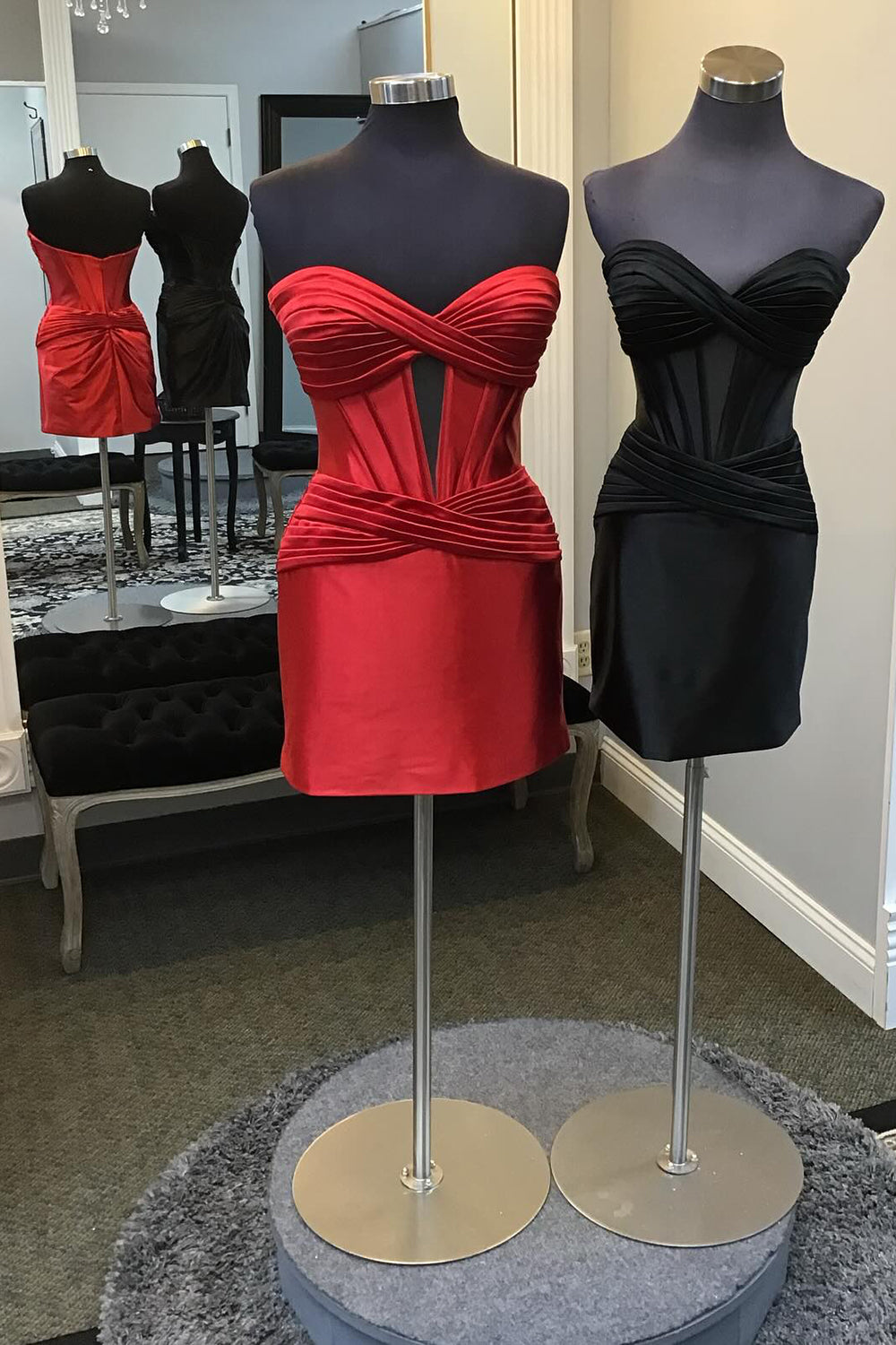 Copper Homecoming Dresses Corset Keyhole Tight Short Cocktail Dresses with Ruffles