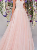 Country A-Line Wedding Dress Strapless Lace Tulle Sleeveless Bridal Gowns Wedding Dress in Color