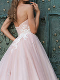 Country Plus Size A-Line Wedding Dress Strapless Lace Taffeta Tulle Sleeveless Bridal Gowns with Sweep Train