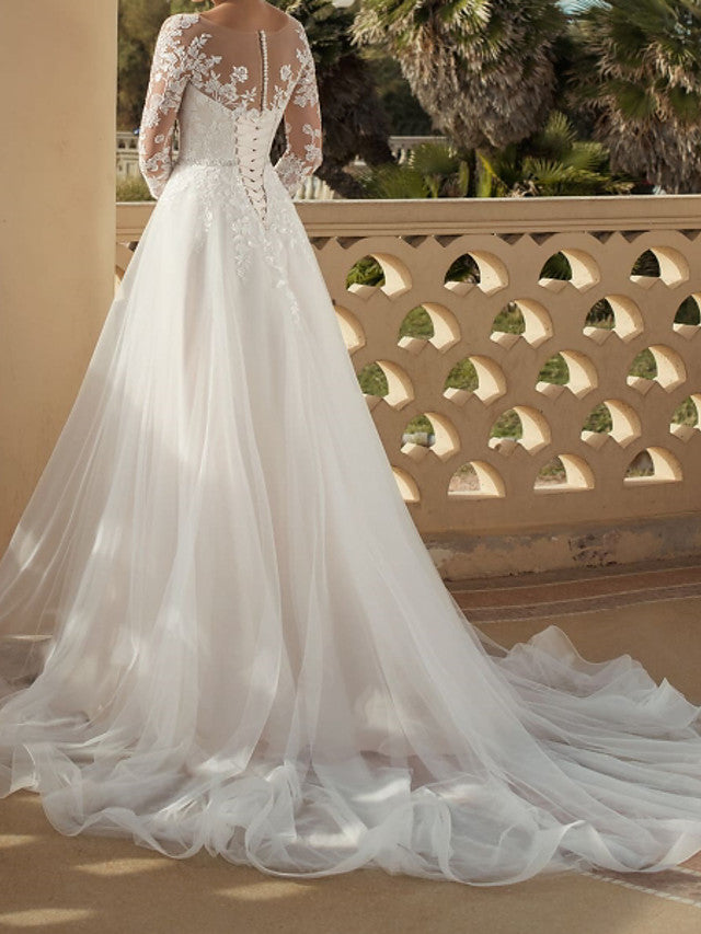 A-Line Plus Size Boho Wedding Dress With Sleeves | Suzhoufashion A-Line Plus Size Boho Wedding Dress With Sleeves | Suzhoufashion