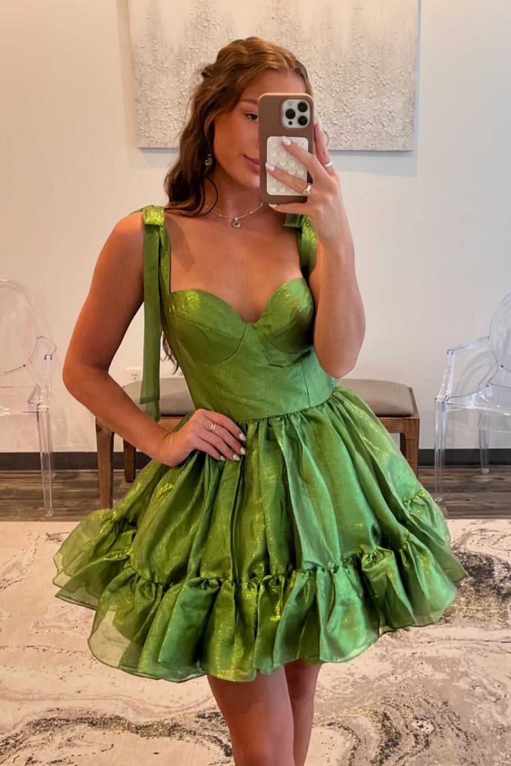 Cute Pink Homecoming Dresses A-Line Short Cocktail Dresses with Bow