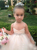 Cute Spaghetti Strap Flower Girl Dress Cute Empire Tulle Wedding Dress BO8553
