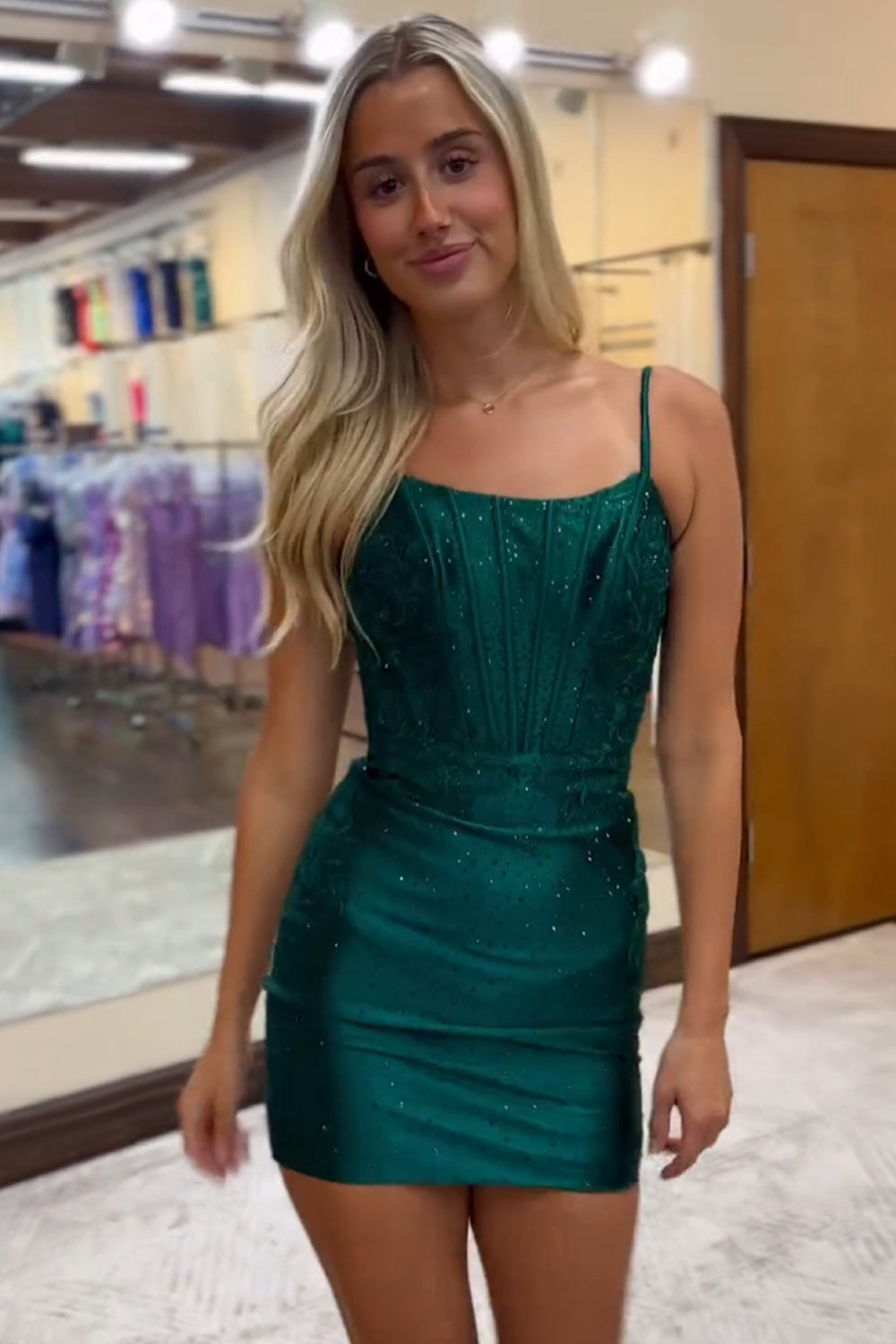 Dark Green Homecoming Dresses Bodycon Corset Tight Short Cocktail Dresses