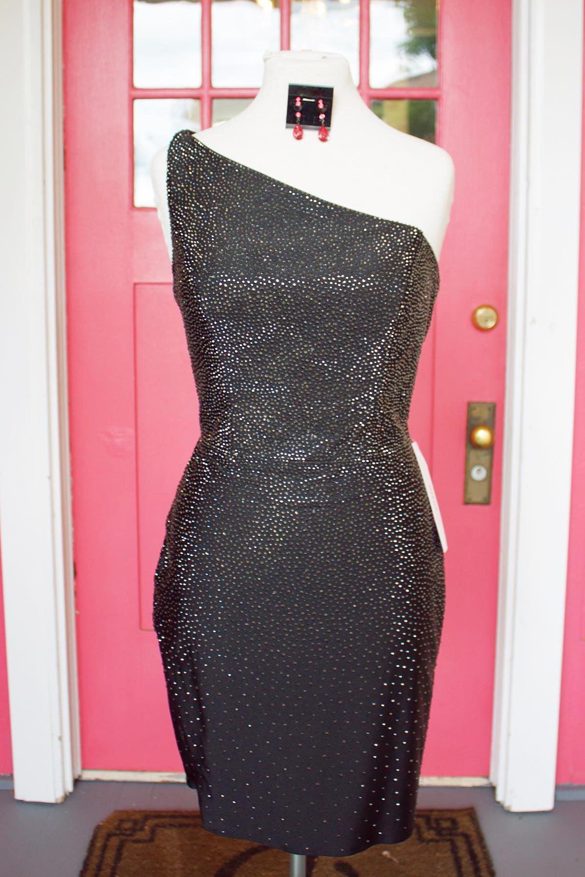 Dark Green Homecoming Dresses Sequin One Shoulder Tight Prom Dress with Slit