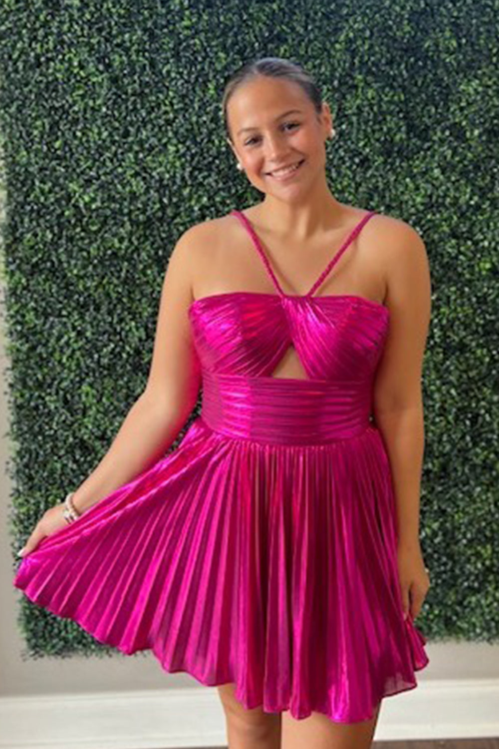 Dark Purple Homecoming Dresses A Line Halter Short Cocktail Dresses