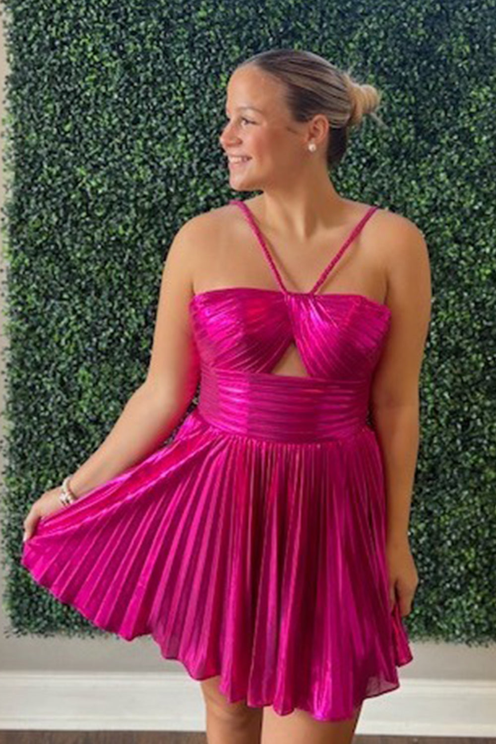 Dark Purple Homecoming Dresses A Line Halter Short Cocktail Dresses