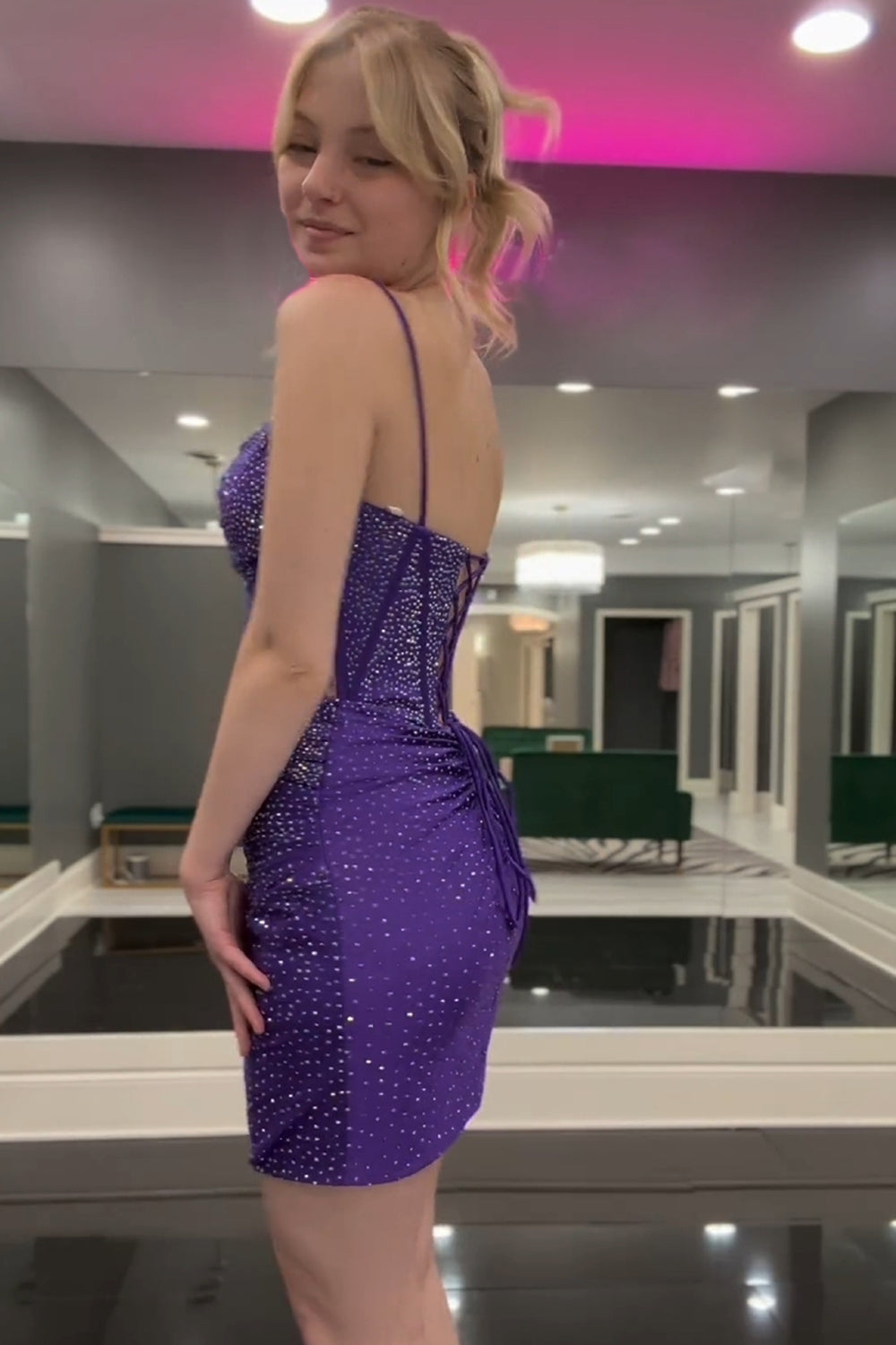 Dark Purple Homecoming Dress Corset Tight Short Prom Dress With Beadings Suzhoufashion Dark Purple Homecoming Dress Corset Tight Short Prom Dress With Beadings Suzhoufashion