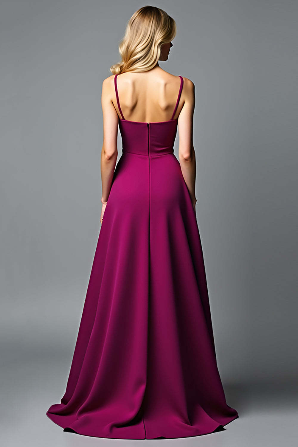 dark purple wedding guest dress ZAPAKA Women Dark Purple Formal Dress Irregular A Line Spaghetti Straps Long Party Dress, Dark Purple / US2