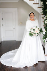 Elegant Amazing Long Sleeves Beach Wedding Dresses Backless Online