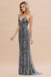 Elegant Mermaid Sleeveless Long Evening Dress in Stock