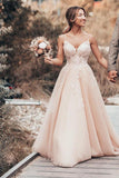 Elegant Nude Pink Sweetheart Tulle Appliques Ruffles Prom Dresses