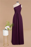 Elegant Ruffles One Shoulder Prom Dresses | Elegant Sleeveless Evening Dresses