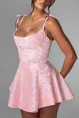 Elegant Spaghetti Straps Satin Short Homecoming Dresses online